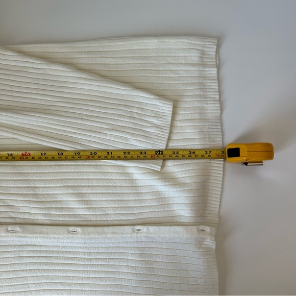 Jennifer Moore 2-in-1 Cardigan Sweater 3X Ivory Ribbed Attached Tank - Picture 6 of 6
